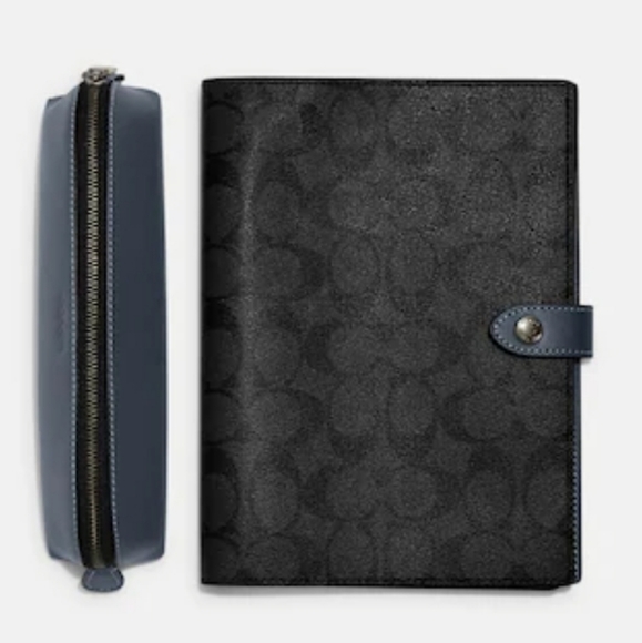 COACHBOXED NOTEBOOK & PENCIL CASE GIFT SET IN COLORBLOCK CANVAS❗️TOP RATED❗️ - Picture 2 of 2